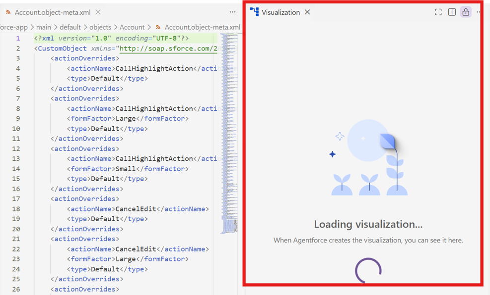 VS Code内の「Visualization」