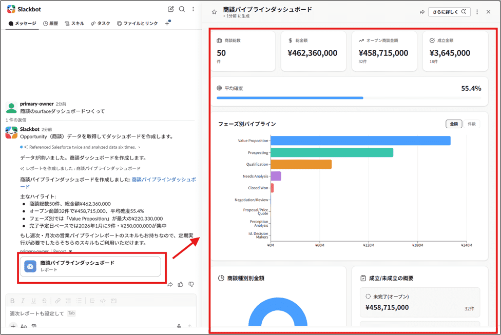 商談パイプラインSurfaceを作成